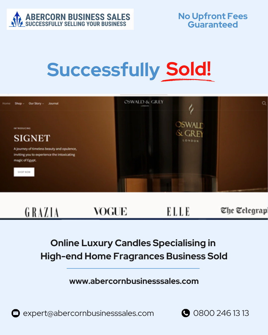 Sale of a Luxury Online Candle Brand