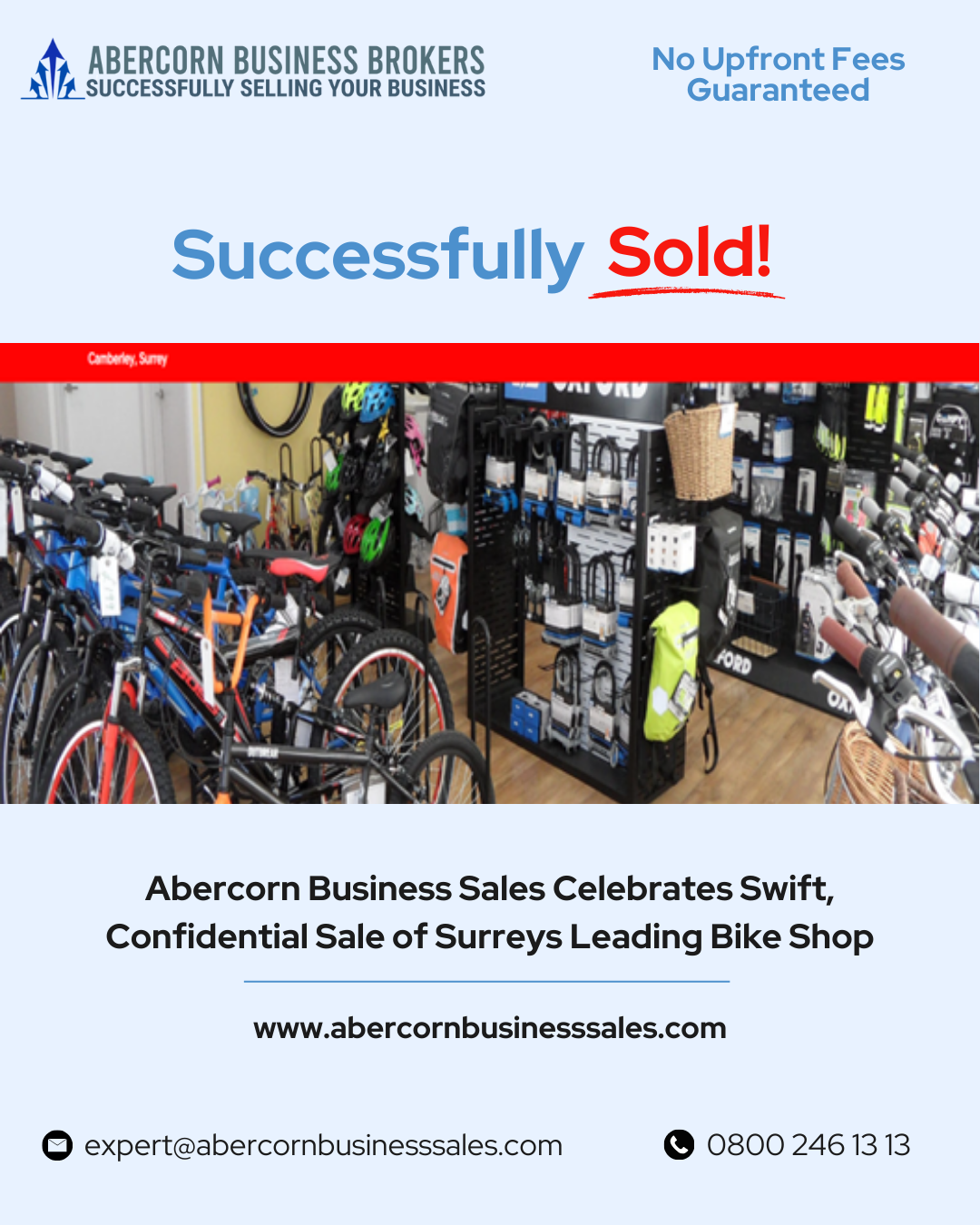 Surrey Leading Bike Shop Sold !
